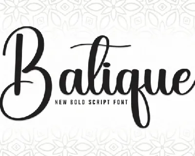 Batique Script font