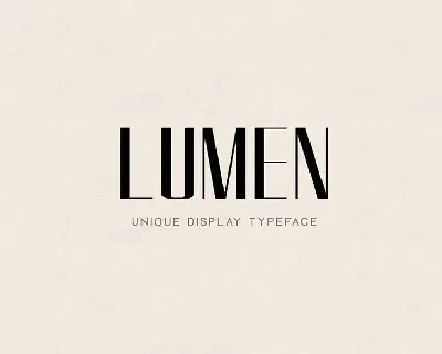 LUMEN Display Headline Typeface font