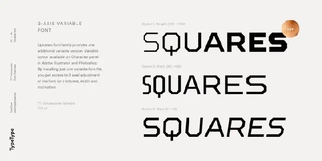 TT Octosquares Family font