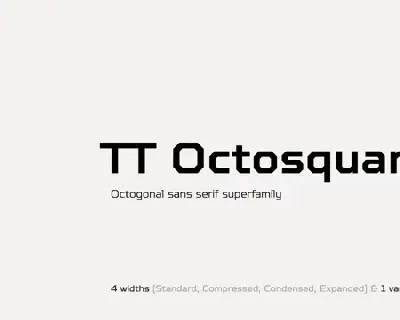 TT Octosquares Family font
