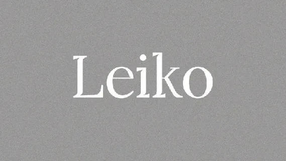 Leiko Serif font