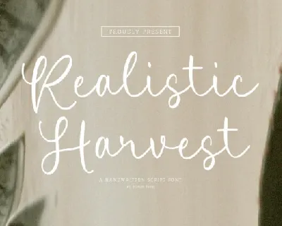 Realistic Harvest font