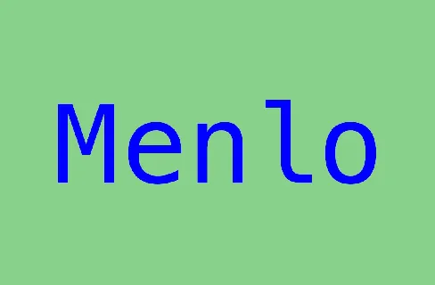 Menlo Regular font