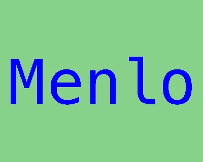 Menlo Regular font