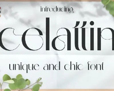 Celattin – Unique Ligature font