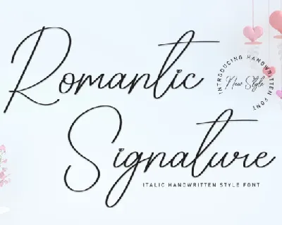 Romantic Signature Script font