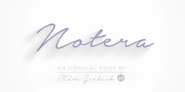 Notera Personal Use Only font