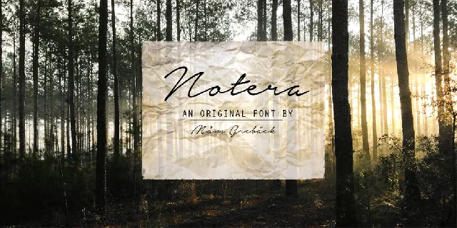 Notera Personal Use Only font