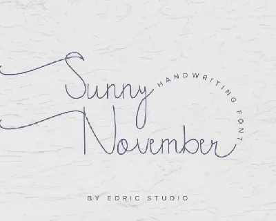 Sunny November Handwritting font