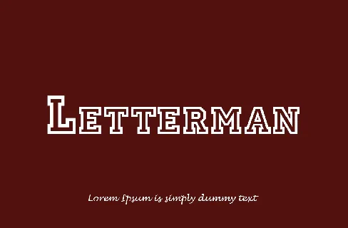 Letterman font