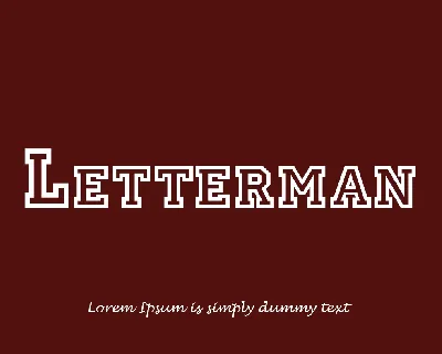 Letterman font