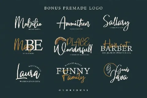 Gloryouss Script font