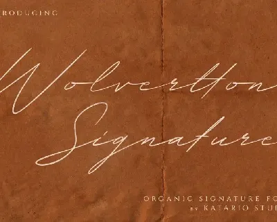 Wolvertton Signature font