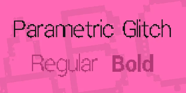 Parametric Glitch Family font