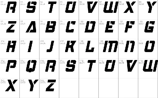 Bombardment font