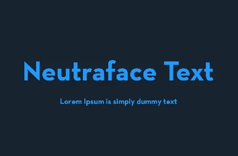 Neutraface Text font