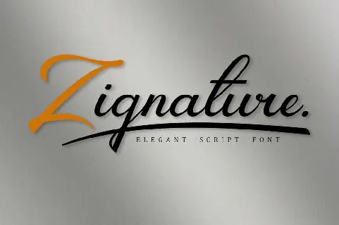 Zignature font