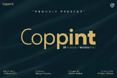 Coppint font