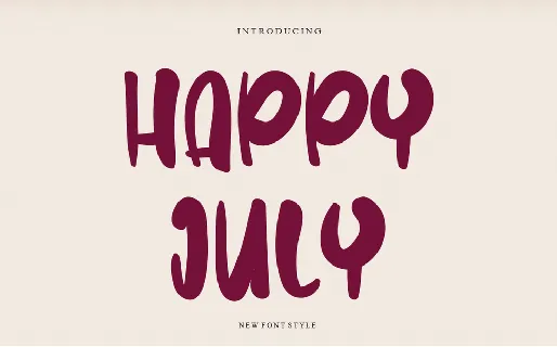 Happy July Display font