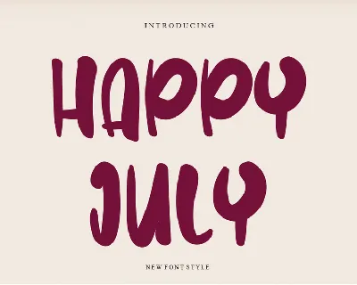 Happy July Display font