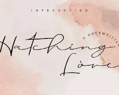 Hatching love Handwritting font