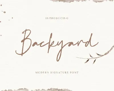SS Backyard font