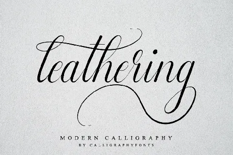 Leathering Demo font