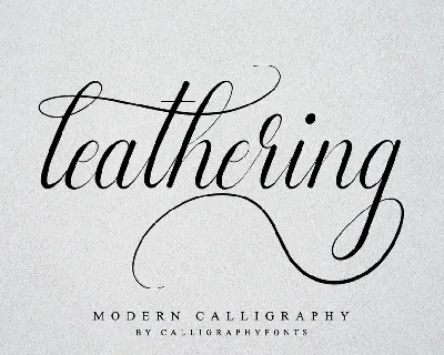 Leathering Demo font