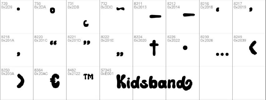 Kidsband font