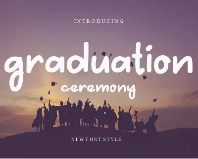 Graduation Cerenony font