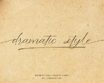 Dramatic Style Calligraphy font
