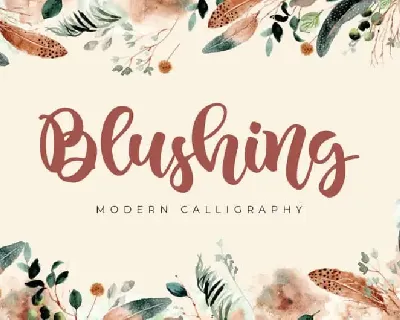 Blushing Script font