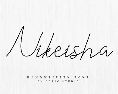 Nikeisha Cursive font