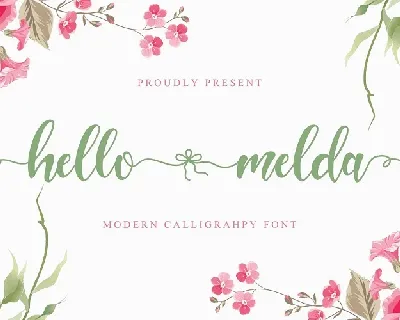 Hello Melda Modern Calligraphy font