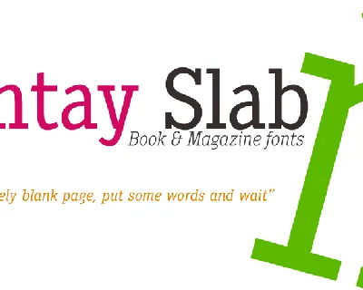 Pentay Slab Book font