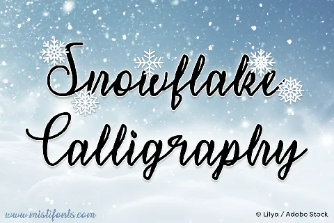 Snowflake Calligraphy font