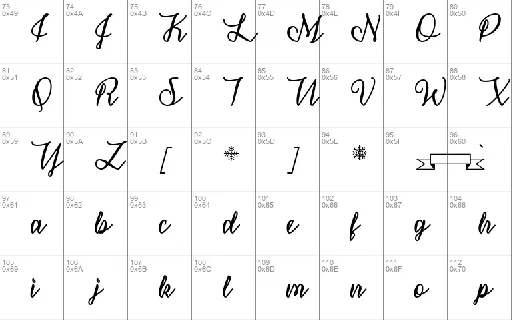 Snowflake Calligraphy font