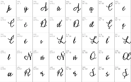 Snowflake Calligraphy font