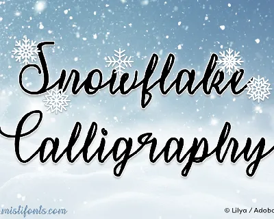 Snowflake Calligraphy font