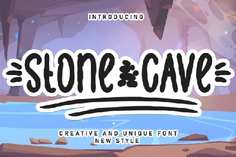 Stone Cave Display font