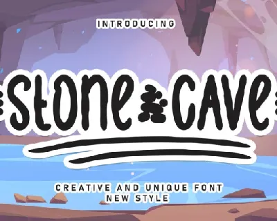 Stone Cave Display font