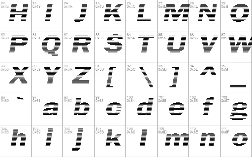 Linear Beam font