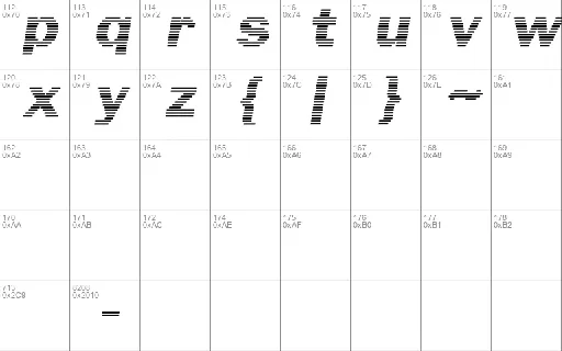 Linear Beam font