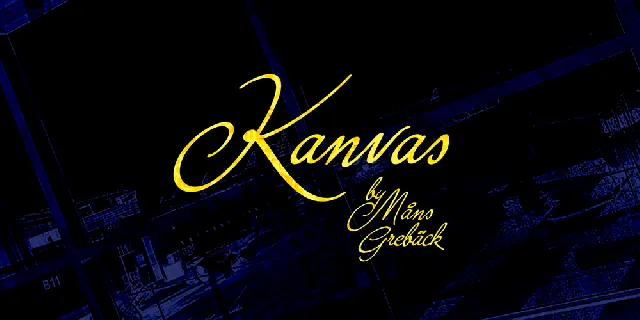 Kanvas PERSONAL USE font