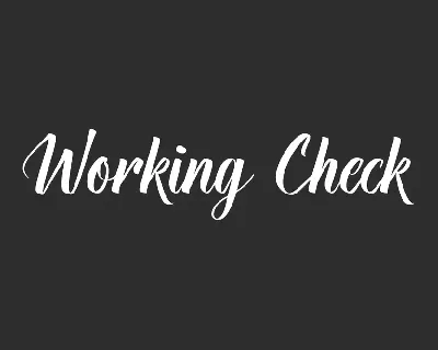 Working Check font