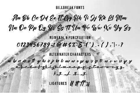 Billbreak font