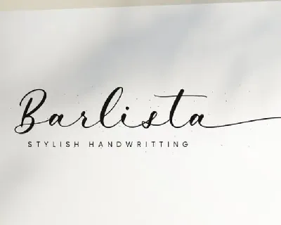 Barlista Calligraphy font