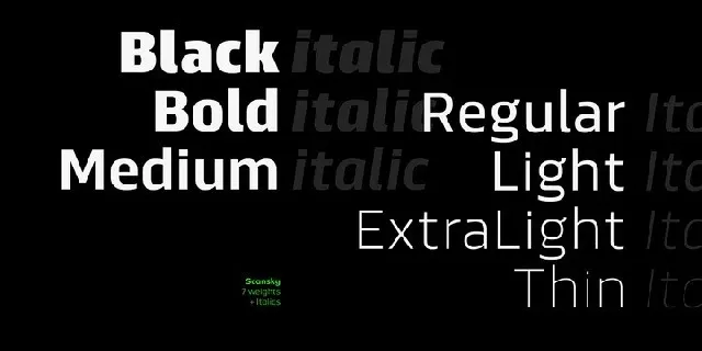 Scansky Sans Serif font