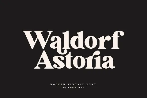 Waldorf Astoria font