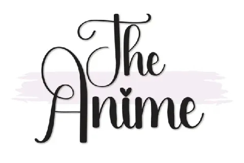 The Anime Script font